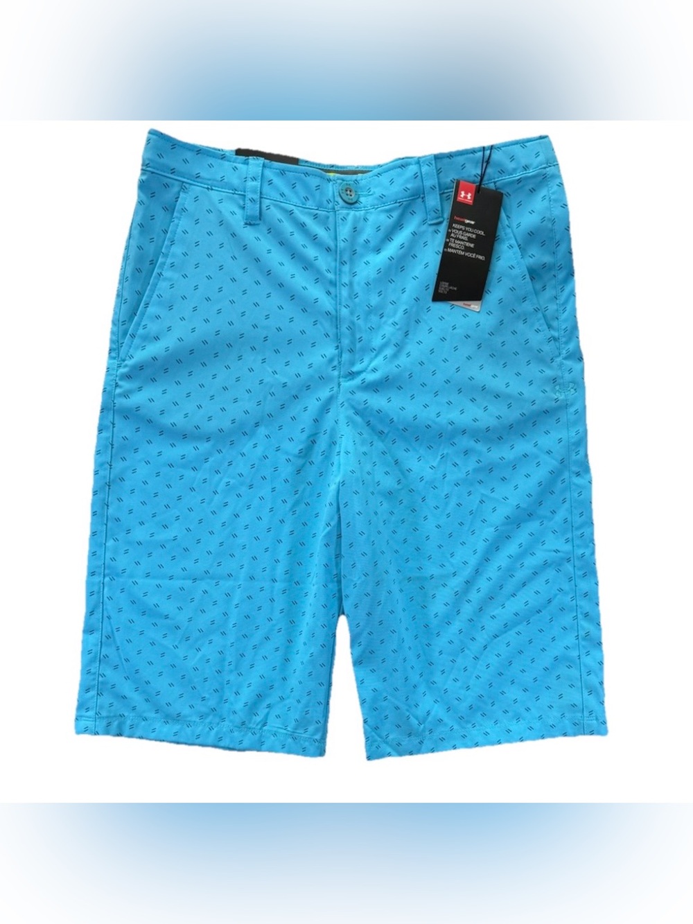 Under Armour Golf Shorts NEW NWT Youth XL Blue Heat gear Sportswear Preppy